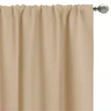 Custom 2 Layers Embroidered Lace & Creative Crushed Sheer Drape Blackout Curtain Panel by (1 Panel)
