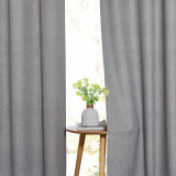 Custom Linen Cotton All Style Solid Blackout Curtain Thermal Insulated Energy Saving Privacy Drapes for Living Room Customized Services by RYBHOME ( 1 Panel )