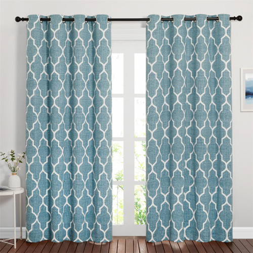 Custom Morocco Pattern Short Blackout Pattern Insulated Privacy Blackout Curtain by RYBHOME (1 Panel)