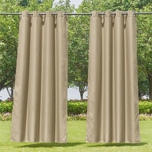 RYBhome Blackout Waterproof Outdoor Curtain for Patio/Front Porch