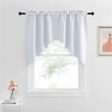 Custom Blackout Pole Pocket Kitchen Tier Curtains Panel Tailored Scalloped Window Valance Ball by RYBHOME