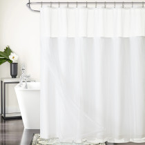 Splicing Double Sheer Creative Shower Curtain by RYBHOME (1 Panel)