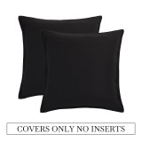 Outdoor Pillow Covers Waterproof Dust Proof UV Protection Square Garden Cushion Covers for Patio Seating by RYBHOME ( 2 Pcs )