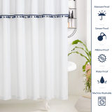 Splicing Double Sheer Creative 3 in 1 Shower Curtain
