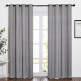 RYB HOME Linen Cotton All Style Solid Blackout Curtain Thermal Insulated Energy Saving Privacy Drapes for Living Room Customized Services by RYBHOME ( 1 Panel )