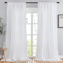 Custom 100% Blackout 2 Layers Thermal Insulated Sheer Curtains Window Drapes For Bedroom & Living Room