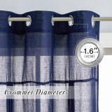 Custom Tie Up Shade Sheer Curtain-Linen Textured Sheer Window Valance by RYB HOME ( 1 Panel )