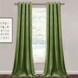 Custom Velvet Curtains Pom Pom - Luxury Velvet Bedroom Curtains Room Darkening Window Decorative Drapes Thermal Insulated Privacy Curtains ( 1 Panel )