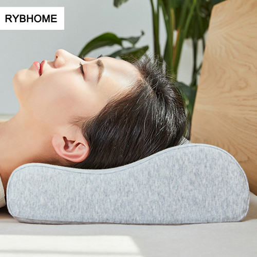 RYBHOME Memory Foam Pillow Slow Rebound Cervical Pillow Home Sleep Aid Neck Pillow Student Pillow Single Double