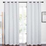 Custom Blackout Curtains for Patio, Foil Printed Geometric Home Decoration Thermal Insulated Grommet Blackout Drapes ( 1 Panel )
