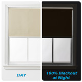 Custom 100% Blackout Window Roller Shades Blind Thermal Insulated UV Protection Window Shades for Bedrooms Living Room Bathroom Office, Easy to Install