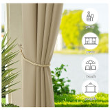 Custom Outdoor Curtains for Patio Waterproof, Thermal Insulated Rustproof Grommet Outdoor / Indoor Curtains Privacy Protect for Landscape ( 1 Panel )
