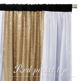 Custom Shiny Backdrop with White Sheer, Sparkly Silver Sequin, 3 Layers Fabric for Party Birthdays / Anniversaries / Wedding (1 Panel)