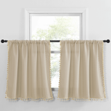 Custom Farmhouse Style Small Window Treatment Room Darkening Privacy Draperies for Basement Bathroom Bedroom ( 1 Panel )