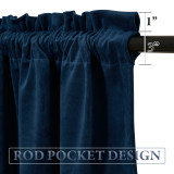 Custom Half Velvet Window Tier Curtain with Tassel Tailored Scalloped Valance / Swag ( 1 Panel )