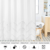 Custom Thicken Shower Curtain for Bathroom Waterproof with Lace