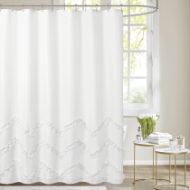 Custom Thicken Shower Curtain for Bathroom Waterproof with Lace
