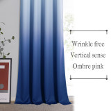 Custom 2 Layers Mix & Match Elegance Gauze & Sheer Drape Ombre Blackout Curtain ( 1 Panel )