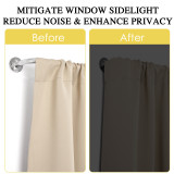 3/4 Inch Diameter Adjustable Window Curtain Rods Ideal Wrap Around Curtain Rods,Set of 2