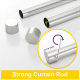 1 Inch Window Curtain Rod Set Adjustable Length from 28 to 144-Inch