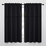Custom Farmhouse Style Small Window Treatment Room Darkening Privacy Draperies for Basement Bathroom Bedroom ( 1 Panel )
