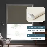 Custom Linen Fabric Blackout Roller Shads