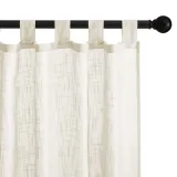 KGORGE Custom Faxu Linen Sheer Curtain Semi Sheer White Drape Privacy