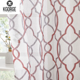 KGORGE Custom Faxu Linen Sheer Curtain Semi Sheer White Drape Privacy