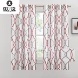 KGORGE Custom Faxu Linen Sheer Curtain Semi Sheer White Drape Privacy