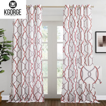 KGORGE Custom Faxu Linen Sheer Curtain Semi Sheer White Drape Privacy