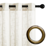 Custom Privacy Linen Curtains Light Filtering Soft Drapes for Bedroom/Living Room ( 1 Panel )
