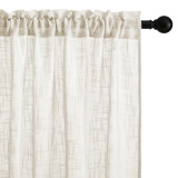 Custom Privacy Linen Curtains Light Filtering Soft Drapes for Bedroom/Living Room ( 1 Panel )