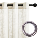 Custom Privacy Linen Curtains Light Filtering Soft Drapes for Bedroom/Living Room ( 1 Panel )