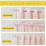 Adjustable Curtain Rod,Crystal Ball Final Design Decorative Drapery Rod, 28-144 Length