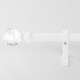 Adjustable Curtain Rod,Crystal Ball Final Design Decorative Drapery Rod, 28-144 Length