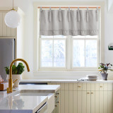 Custom Linen Cotton Tie Top Curtains Panel Window Valance for Living Room ( 1 Panel )