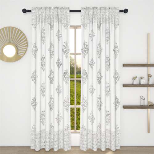 Custom Square Pattern Blackout Curtain Thermal Insulated Drapes ( 1 Panel )