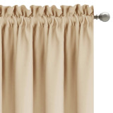 Custom Linen Cotton Tie Top Curtains Panel Window Valance for Living Room ( 1 Panel )