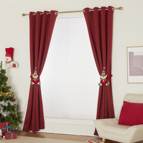 Christmas Curtain Tiebacks Christmas Elf Curtain Buckle Holdbacks,1 PCS