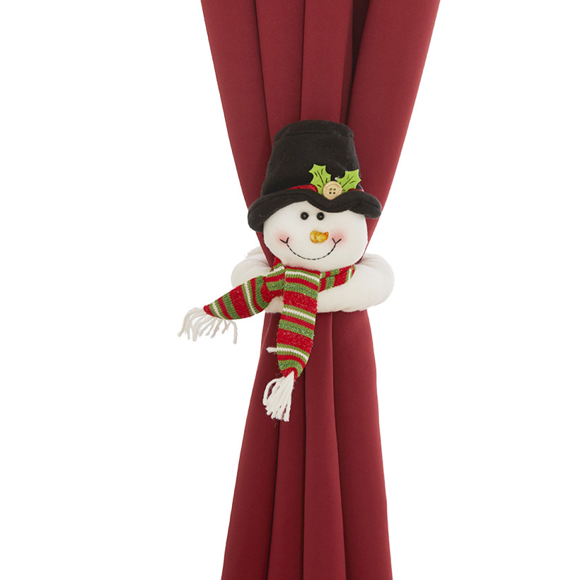 Christmas Snowman Tiebacks Curtain Buckle Holdbacks,1 PCS