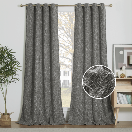 Custom Blackout Thick Texture Cotton Curtain Thermal Insulated Drapes (1 Panel)