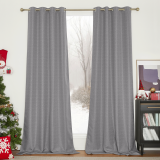 Custom 2 Layers 100% Blackout Texture Curtains Thermal Insulated Curtain  ( 1 Panel )