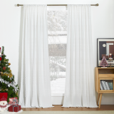 Custom White Sheer with Dots, Design Home Decoration Drapes for Living Room Customized Services ( 1 Panel )