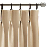 Custom 2 Layers 100% Blackout Texture Curtains Thermal Insulated Curtain  ( 1 Panel )