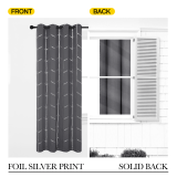Custom Foil Printed Tiles Lines Home Decoration Thermal Insulated Blackout Drapes ( 1 Panel )