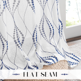 Custom Natural Semi Sheer Faux Linen Textured Spiral Pattern ( 1 Panel )