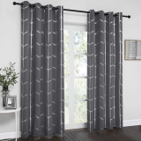 Custom Foil Printed Tiles Lines Home Decoration Thermal Insulated Blackout Drapes ( 1 Panel )
