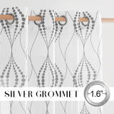 Custom Natural Semi Sheer Faux Linen Textured Spiral Pattern ( 1 Panel )