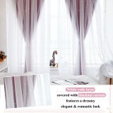 Custom Sheer Voile Window Drape with Star Cut Blackout Curtain for Baby Room-Kids-Nursery Blackout Curtain ( 1 Panel )