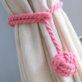 1 Pcs Macrame Curtain Tiebacks Clips Ball Hand-woven Cotton Straps Hanging Ball Decoration Creative Curtains Buckles Holder Clips